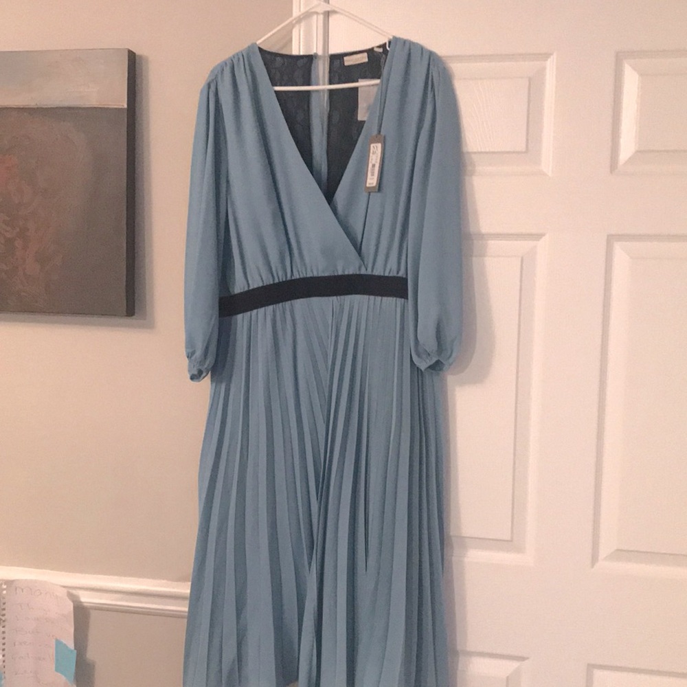 Brand New Dress - New York and Company, Eva Mendes, Baby Blue/Black inside Lace.